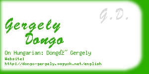 gergely dongo business card